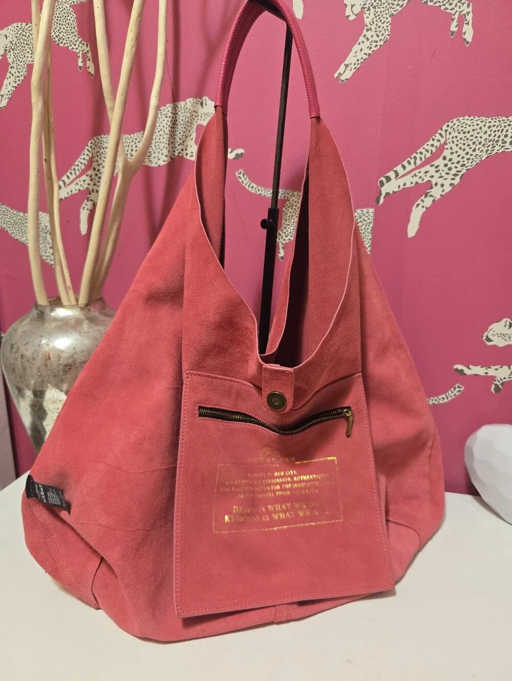 EUC Kurt Geiger Large Chelsea Suede Slouch Hobo Bag